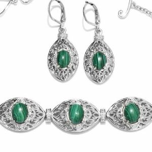 Karis 12.10 ctw African Malachite Bracelet with